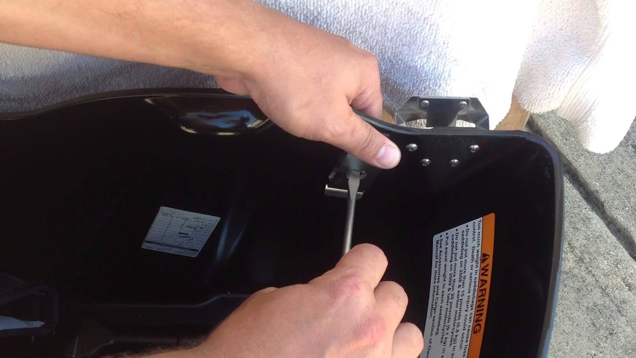 Harley davidson saddlebag fire arm holster clip YouTube