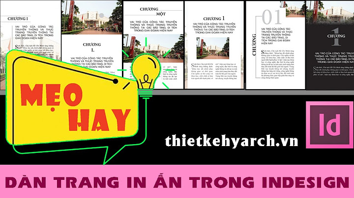 Hướng dẫn dàn trang bằng indesign