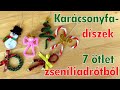 Zsenília karácsonyfa díszek - Karácsonyi ötlet