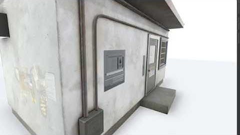 security-booth - PBR Game-Ready VR / AR / low-poly 3D model