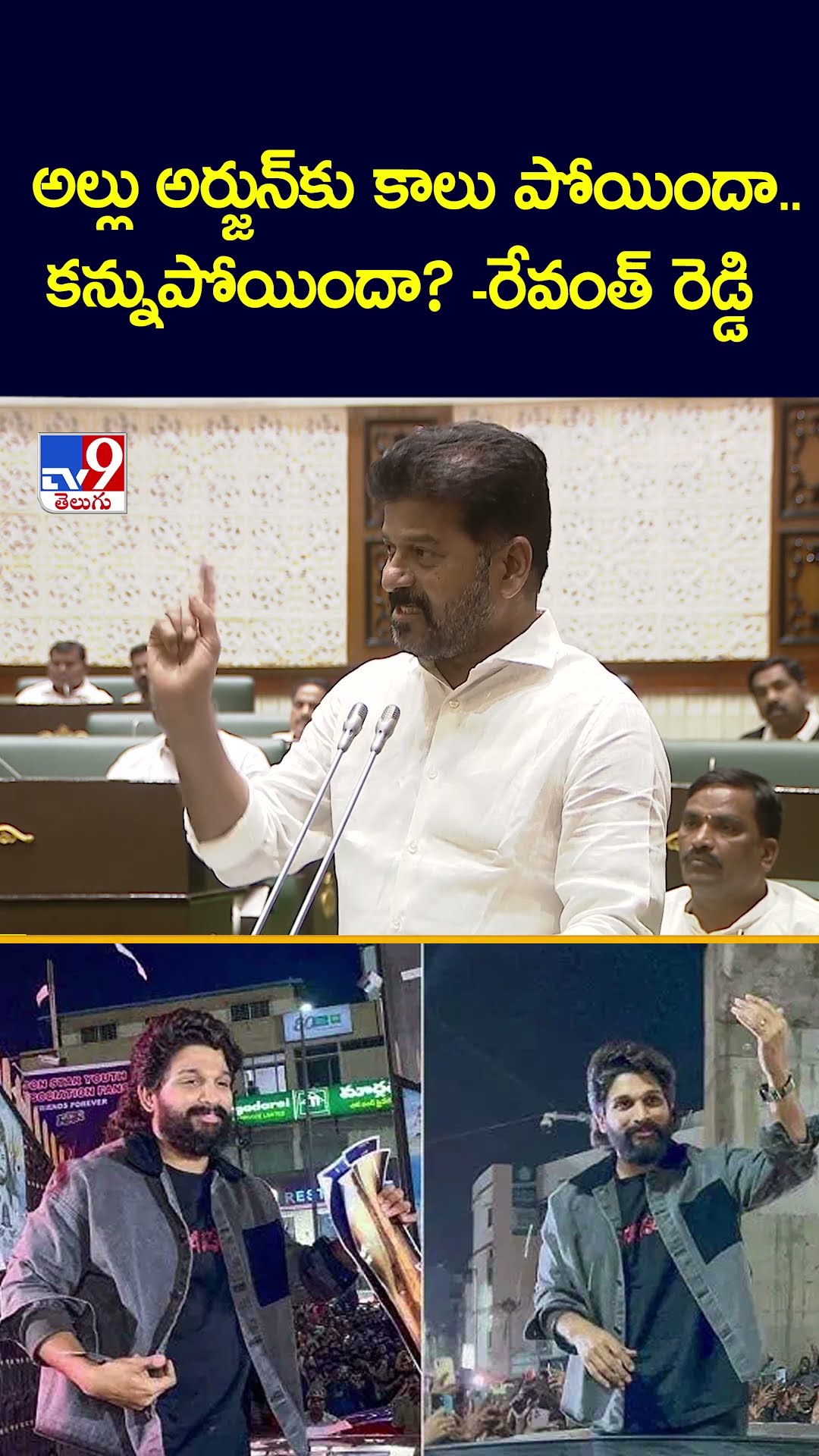 అల్లు అర్జున్‌కు కాలు పోయిందా..కన్నుపోయిందా? : CM Revanth Reddy - TV9