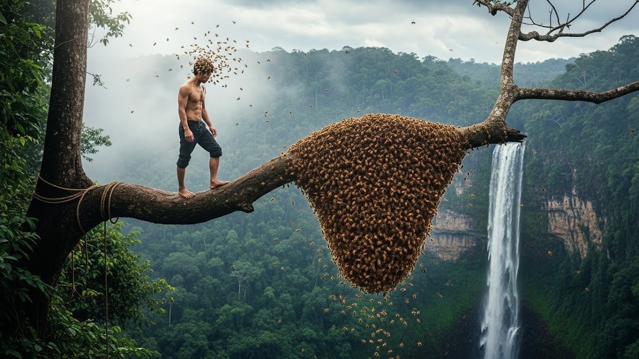 Scary bee hunting-Deep in forest a full day and night...look how we did!