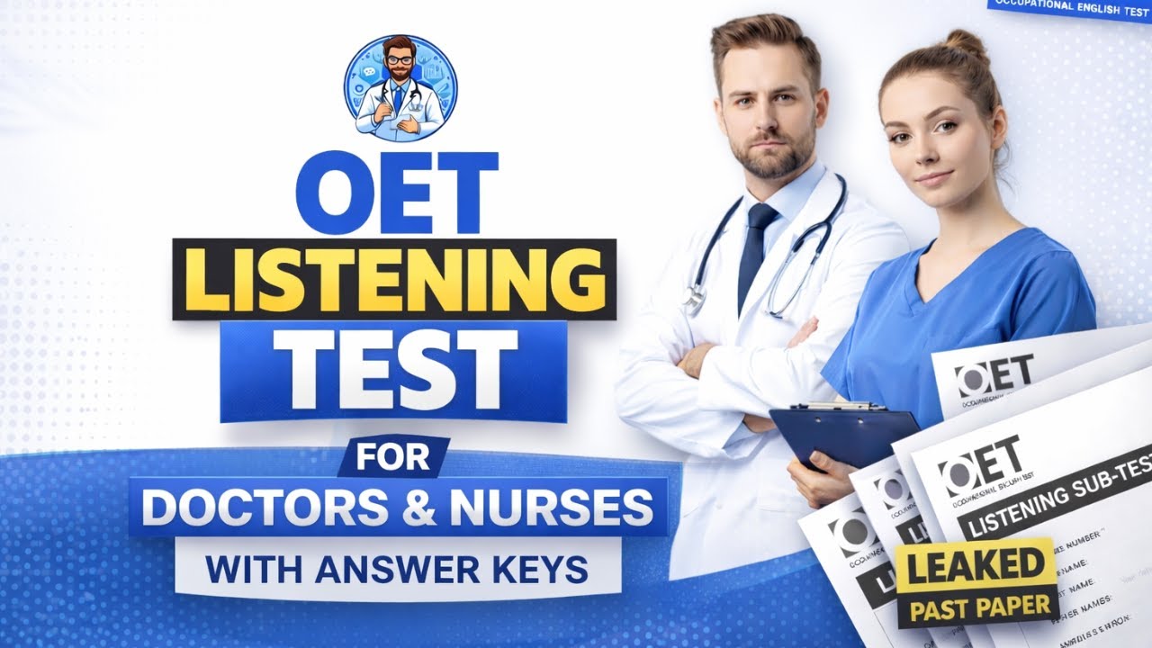 OET Listening Test 2025 | New Official OET Listening for Doctors & Nurses | Answer Key Included