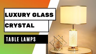 Luxury Glass Crystal Table Lamp for Living Room