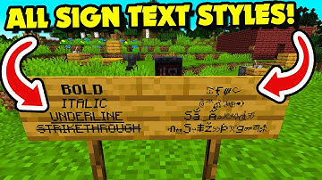 How to do ALL SIGN TEXT STYLES in Minecraft 1.21.4 Java?! | Bold, Italic, Underline, Strikethrough