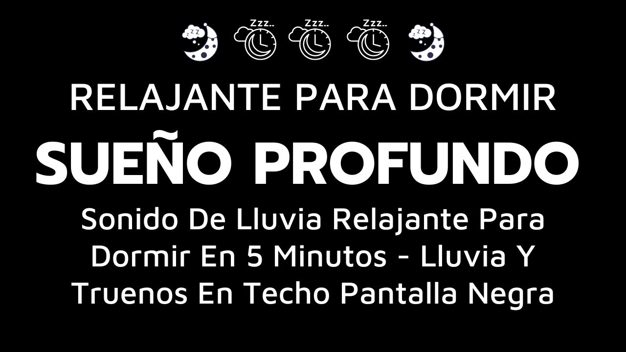 Sonido De Lluvia Relajante Para Dormir En 5 Minutos - Lluvia Y Truenos ...