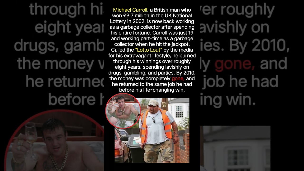 The Lottery Winner Who Lost Everything: Michael Carroll's Story 💔 