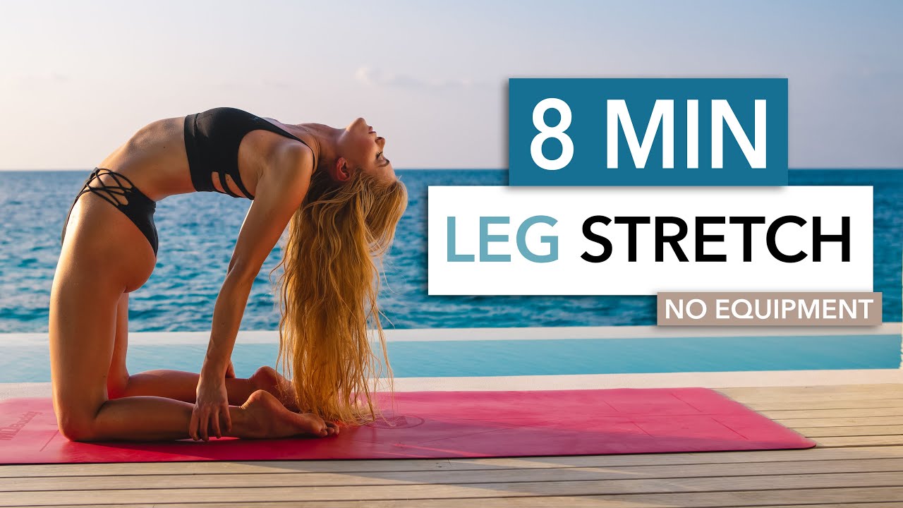 8 MIN LEG STRETCH - short & relaxing for thighs, hamstrings & your butt I Pamela Reif