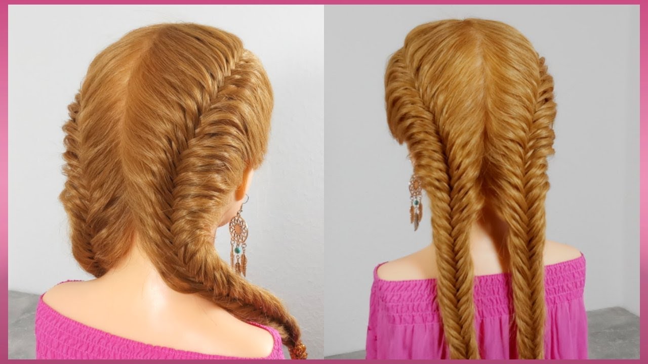 วิธีถักเปียก้างปลา 2 ข้าง ทีละขั้นตอน |How To Fishtail ...