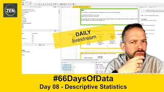 KNIME descriptive statistics I - day 8 - 66 days of data with KNIME