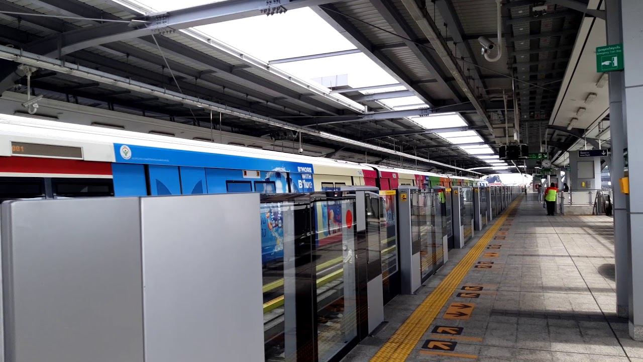【From Oak7500】BTS Skytrain『EMU-B1』Arriving to Pu Chao Station「No.40」