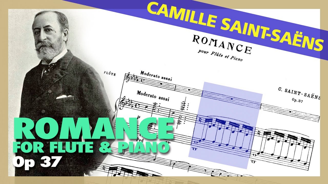 Romance, Op.36 – Camille Saint-Saëns Sheet music for Piano, Flute