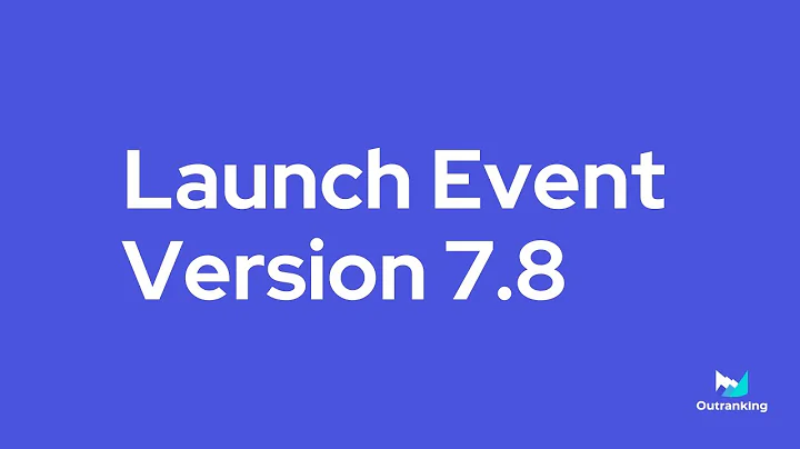 Launch Event for Outranking V7.8 - Replay