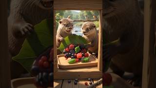 Cute Otters Making Jelly Candies in Forest! 🦦🍬#viralshorts #viralreels #trendingshorts #fry