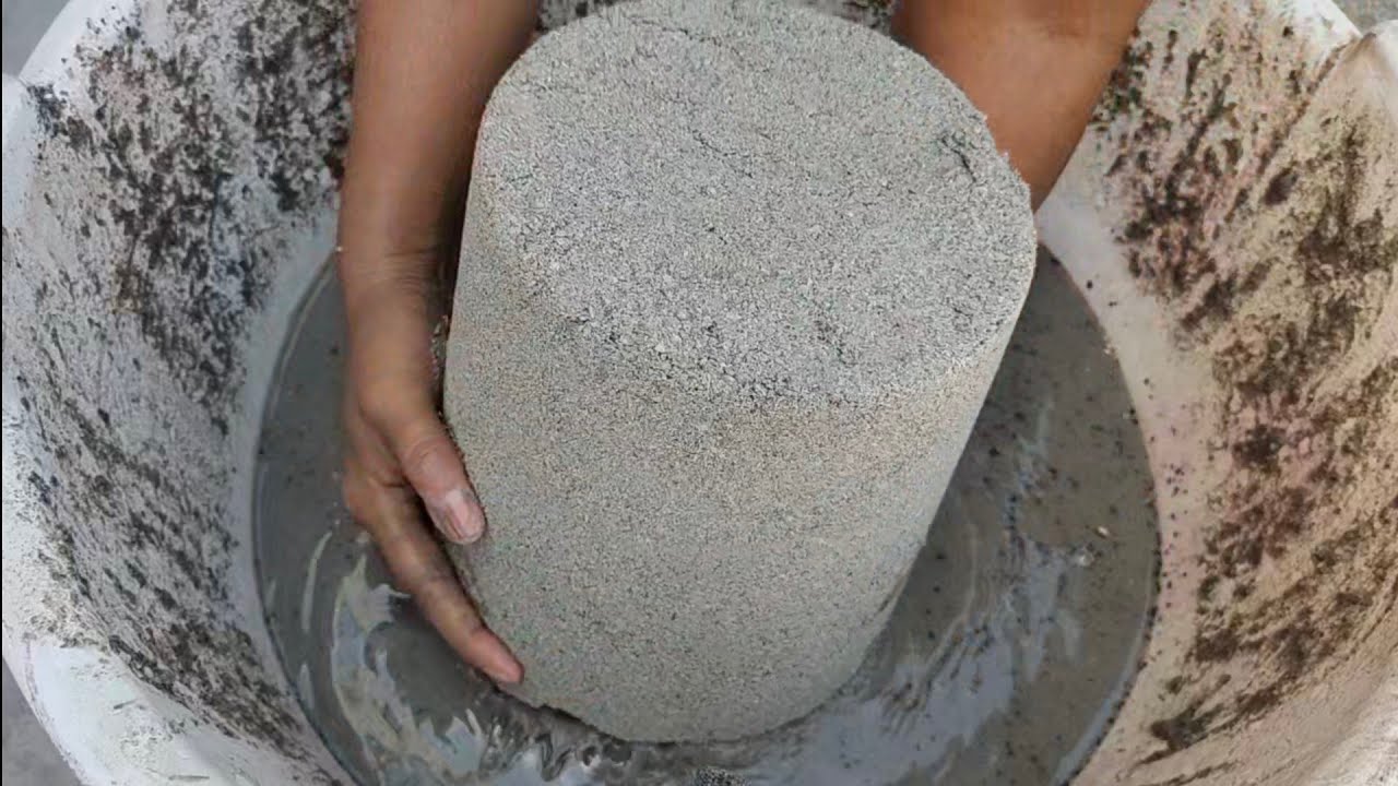 Asmr | Huge shapes of sand cement crumbling in water 💦 | SAASMR | Compilation