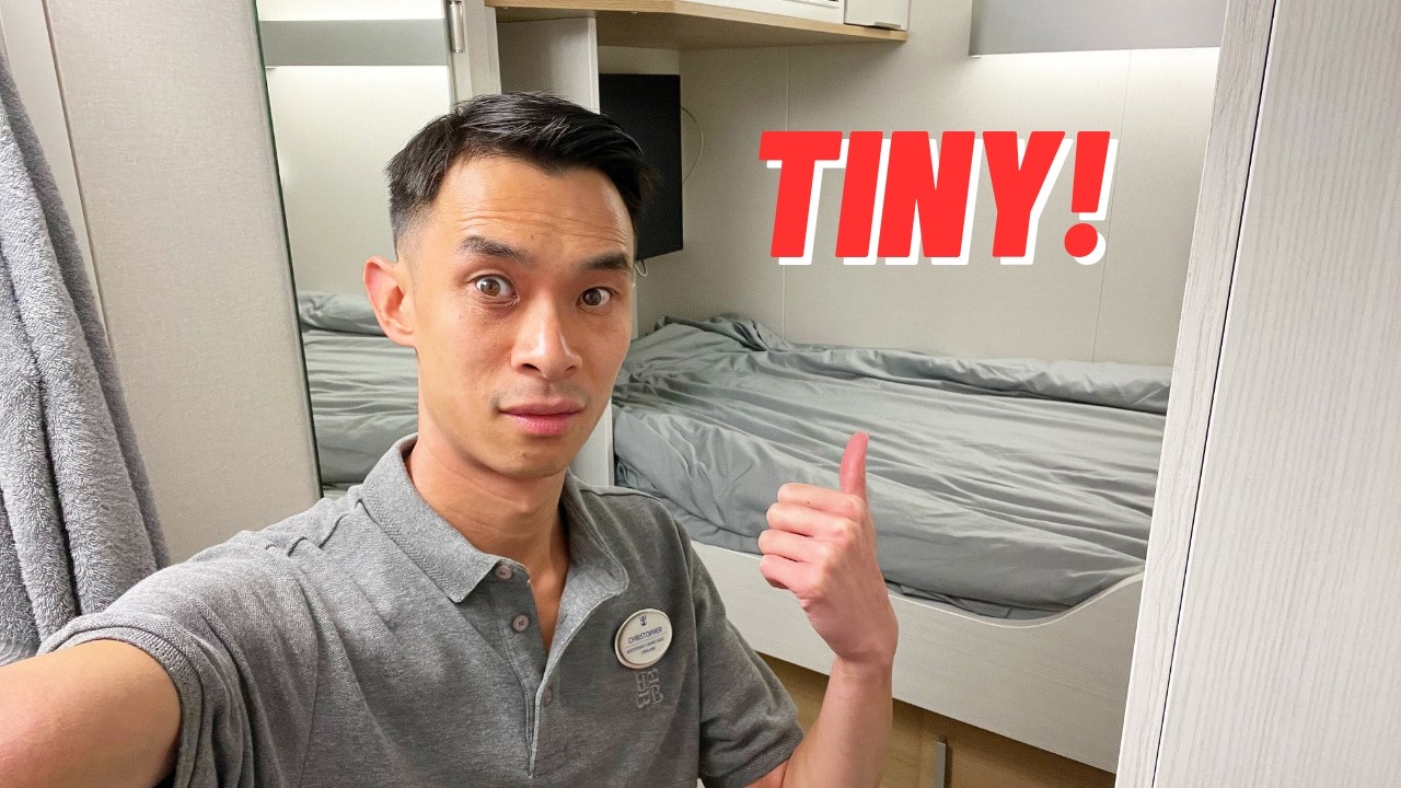 The SMALLEST Crew Cabin Ever | I Work On A Cruise Ship | Royal Caribbean Crew VLOG