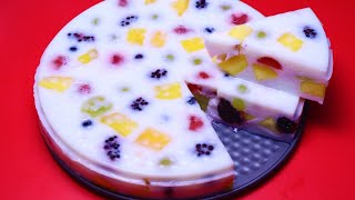 Fruit Jelly Cake| Jelly Cake Recipe| Pudding Recipe| Agar Agar Cermin Buah| Fruit Cake| Pudding Buah