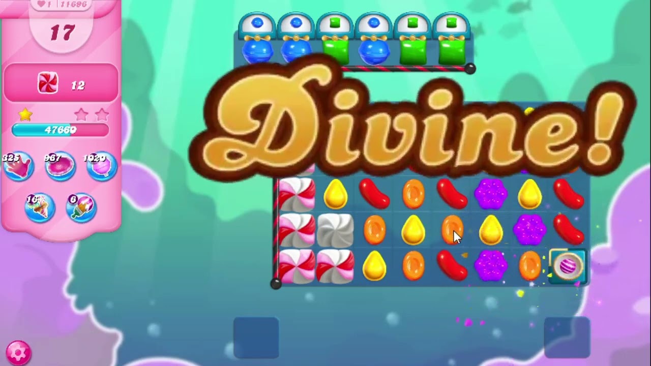 Candy Crush Saga Level 11696 No boosters