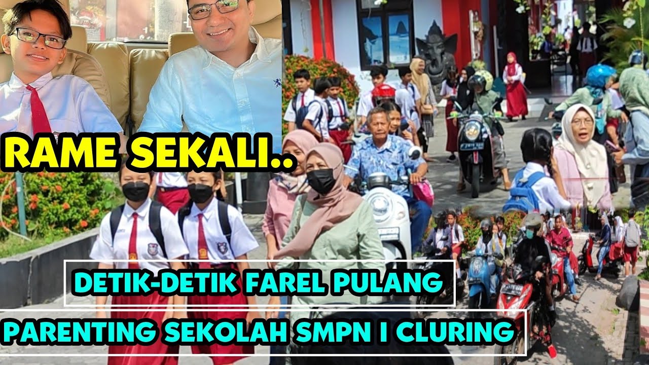 Rame sekali ‼️Detik-detik Farel Prayoga Pulang Dari SMPN 1 cluring, Sampai Lari lari.
