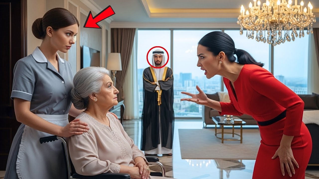 MILLIARDARUL ARAB PRINDE MENAJERA APĂRÂND-O PE MAMA SA ÎN SCAUN CU ROTILE DE SOŢIA LUI - IAR MOTIVUL