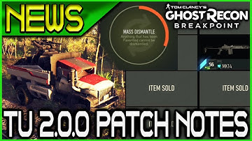 NEWS!!! TU (Title Update) 2.0.0 Patch Notes :: March 24 🞔 No Commentary 🞔 Ghost Recon Breakpoint