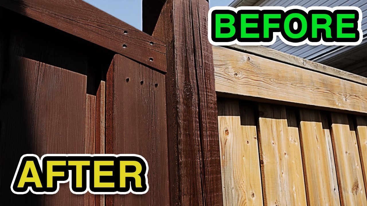 How to Stain a Wood Fence with a Brush - YouTube