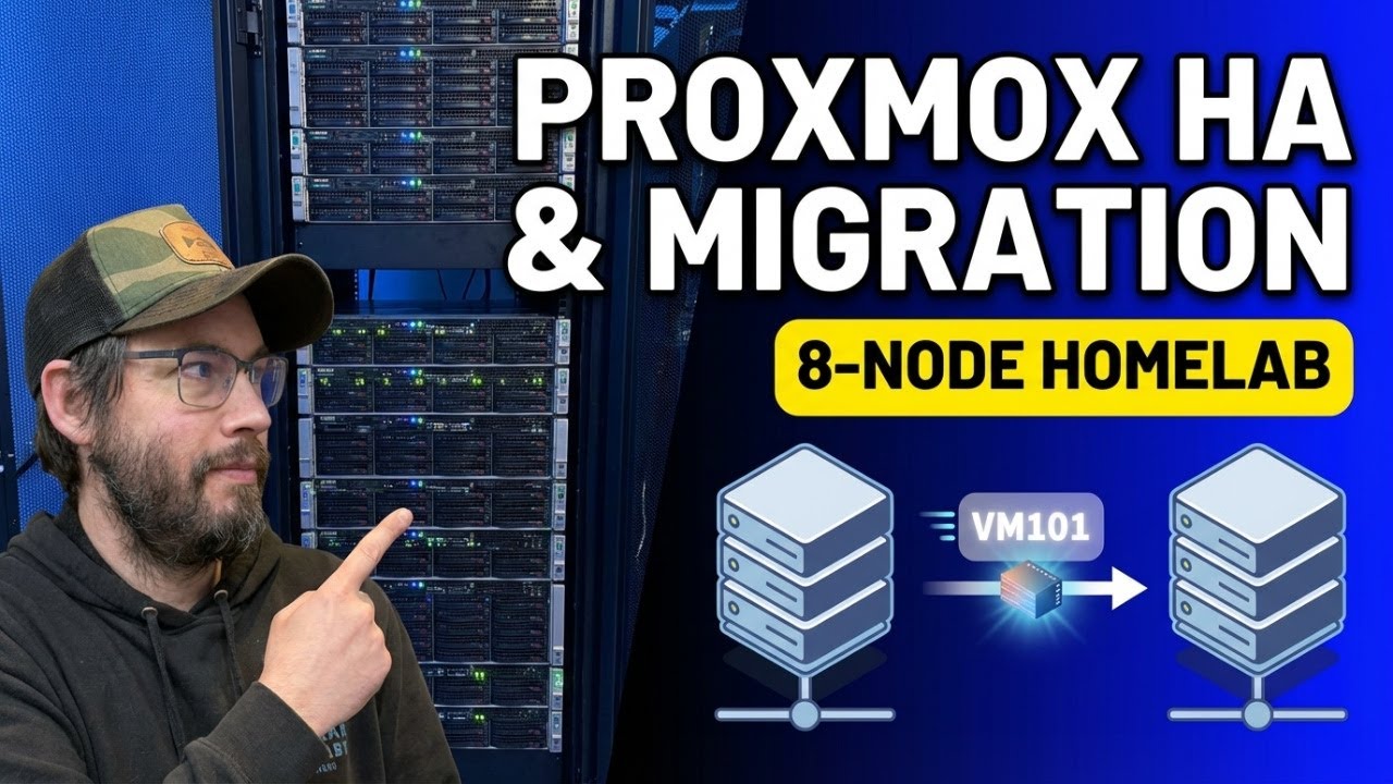 How I Cluster My 8-Node Homelab — Proxmox Live Migration & HA - YouTube
