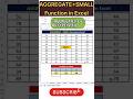 AGGREGATE + SMALL Formula in Excel#excel#excelformula#excelshorts#exceltutorial#shorts#excelfunction