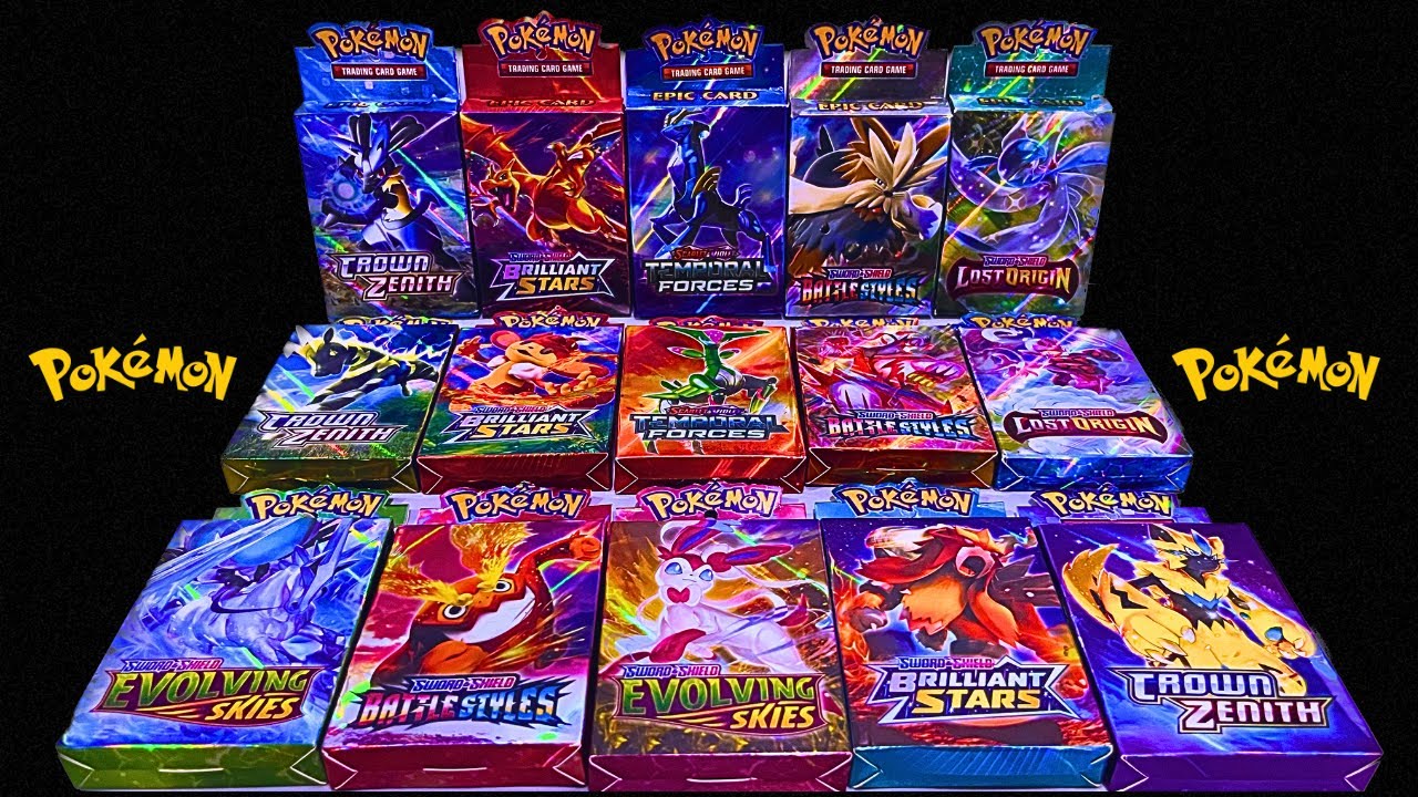 Unboxing 15 Different Varieties of Pokemon Booster Box Packs | #pokemon ...