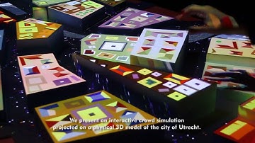Smart city: Interactive crowd simulation table