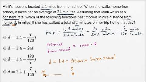 Linear function word problems — Harder example | Math | SAT | Khan Academy