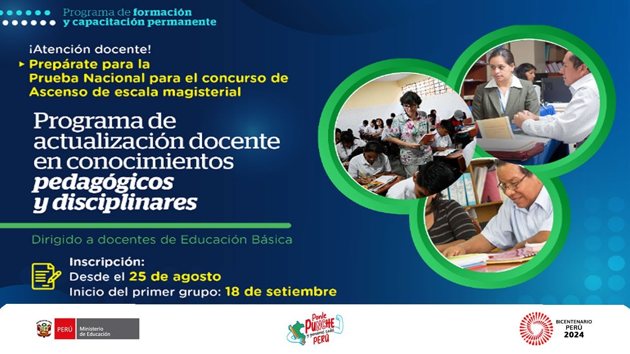 Ascenso 2024: Programa de actualización docente en conocimientos pedagógicos y disciplinares