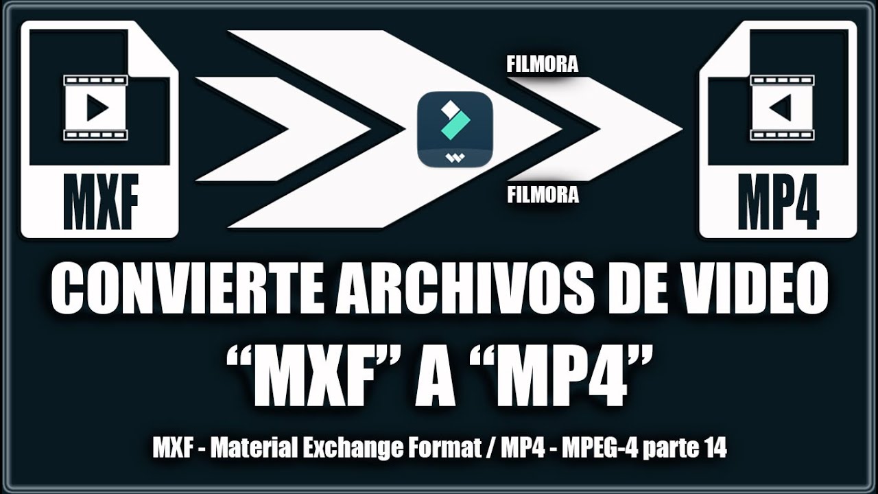 Convertir archivos de video mxf a mp4 - Filmora 14
