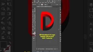 How to Create a 3D Gradient D Logo in Illustrator 🔥 | GFX Tutorial #shorts