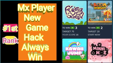 Mx Player New game Hack Trick || Mx Player All Game Hack Trick || Flying School game unlimited score