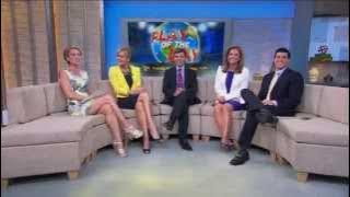 Amy Robach - stiletto high heels & mini dress - leggy - April 9, 2014