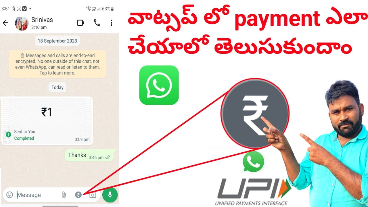 How To Create WhatsApp Payment Pay Upi In Telugu 2024 - YouTube