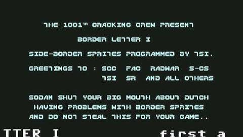 Border Letter 1 by 1001 Crew  ! Commodore 64 (C64)