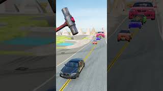 Colorful Small to Giant Cars vs Hammer #186 #shorts #ytshorts #crash #cars #destroy #automobile