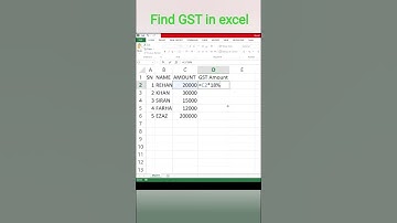 How to Calculate GST in Excel | Easy GST Formula Tutorial 🔢📊#gst#excelformula #excelsheets #short