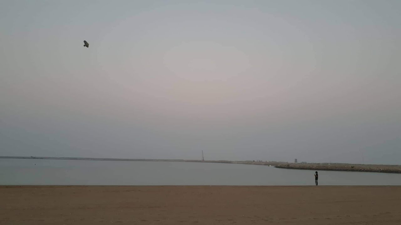 Nikka played kite at Open beach, Fujairah uae dubaivacation2022 