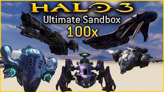 The Biggest Halo 3 Mod Now 100x Bigger! (Scarabs, Pelicans, Longswords)