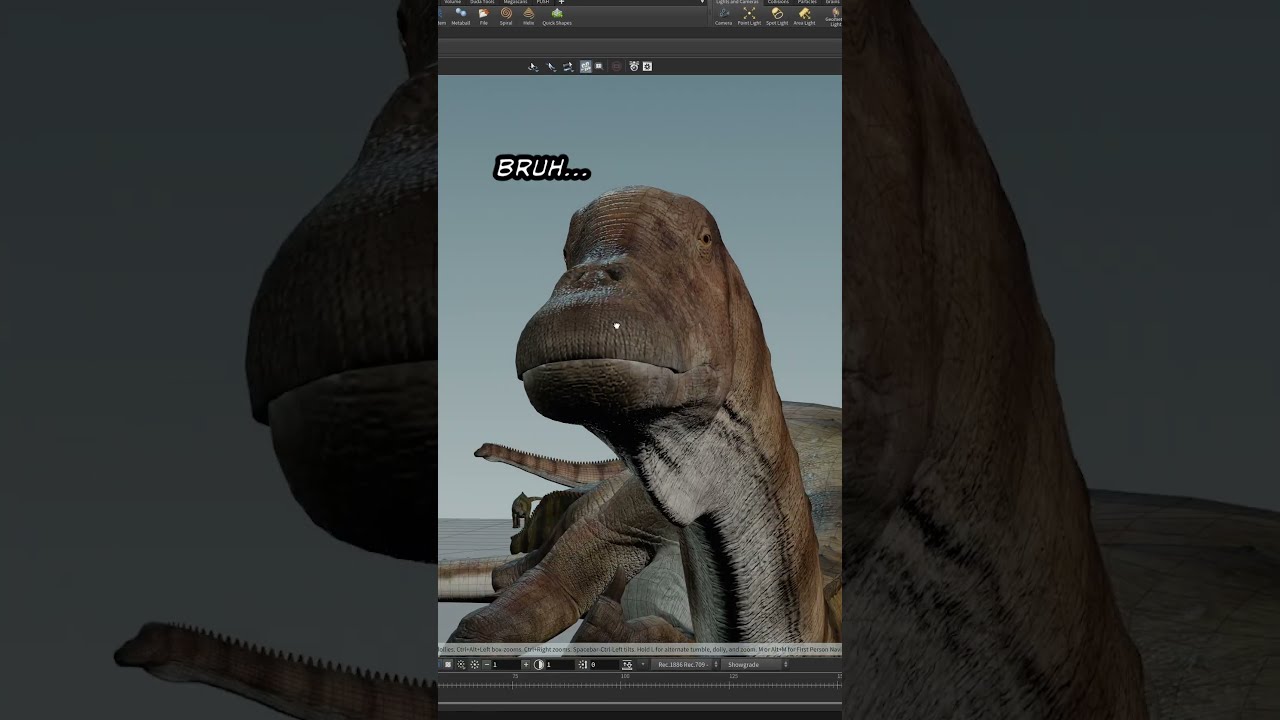 CGI Dinosaurs are not AI slop!  #dinosaur #jurassicpark #vfx #sauropod #diplodocus #wildlife