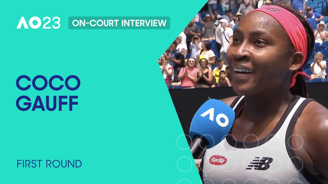 Coco Gauff OnCourt Interview Australian Open 2023 First Round YouTube