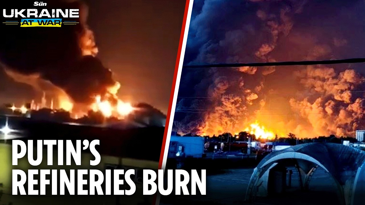 Ukraine’s Long-Range Strikes Ignite Two Russian Refineries, Dealing a Major Blow to Putin’s War Efforts