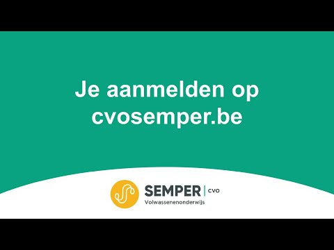 Je aanmelden op cvosemper.be