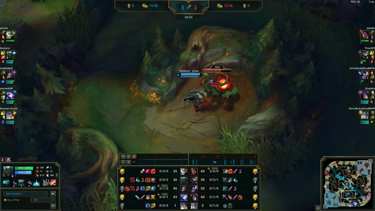 League of legends-Pyke jungle gameplay-80%KP - YouTube