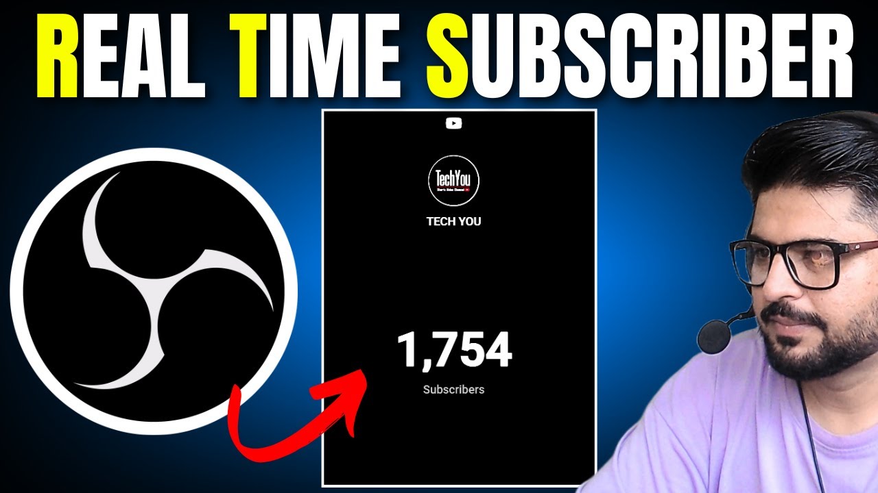 How to Add Realtime Sub Count OBS Live Stream Setup in OBS Studio ...