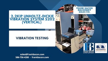 Unholtz Dickie Vibration Test System Model S202 Fully Serviced and Cycled