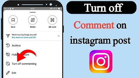 How to turn off comment on instagram post